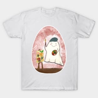 Cute Artist Ghost T-Shirt